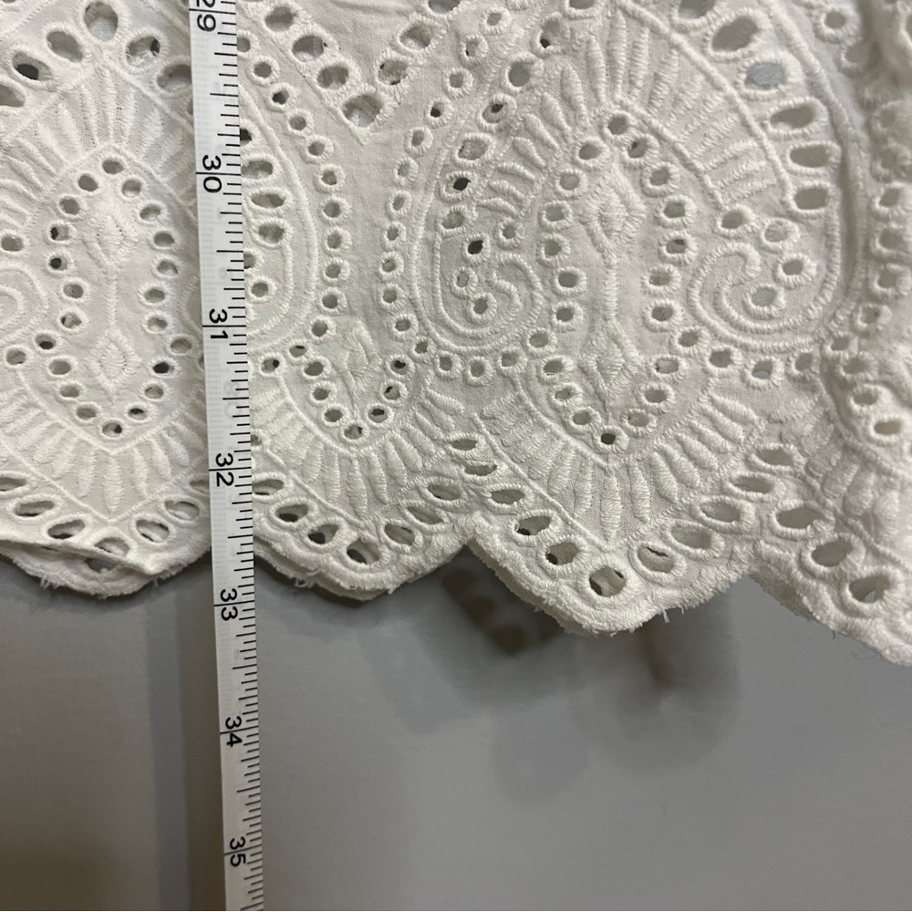 Club Monaco White Eyelet Cotton Mini Tunic Dress - Picture 9 of 12